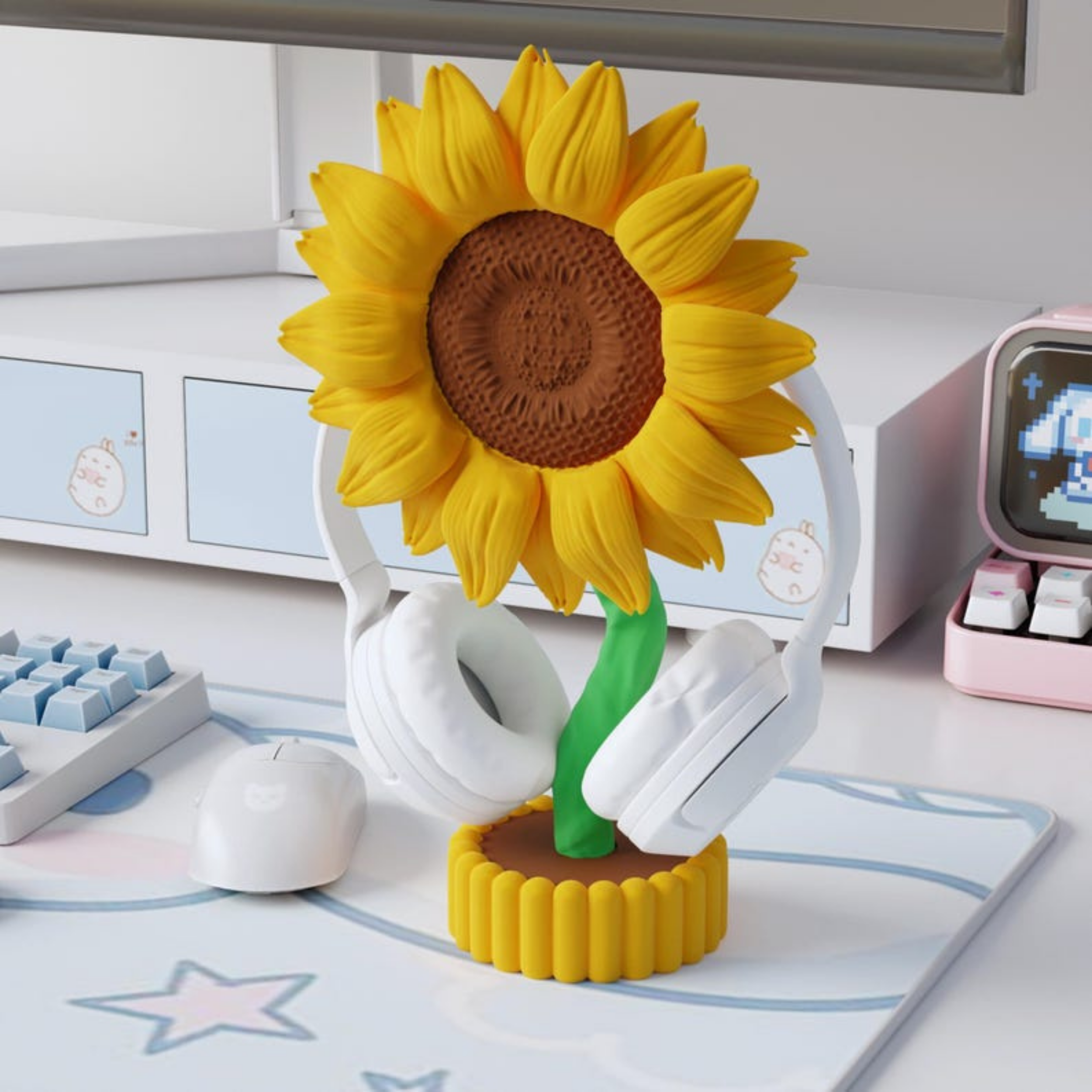 ひまわりヘッドホンスタンド