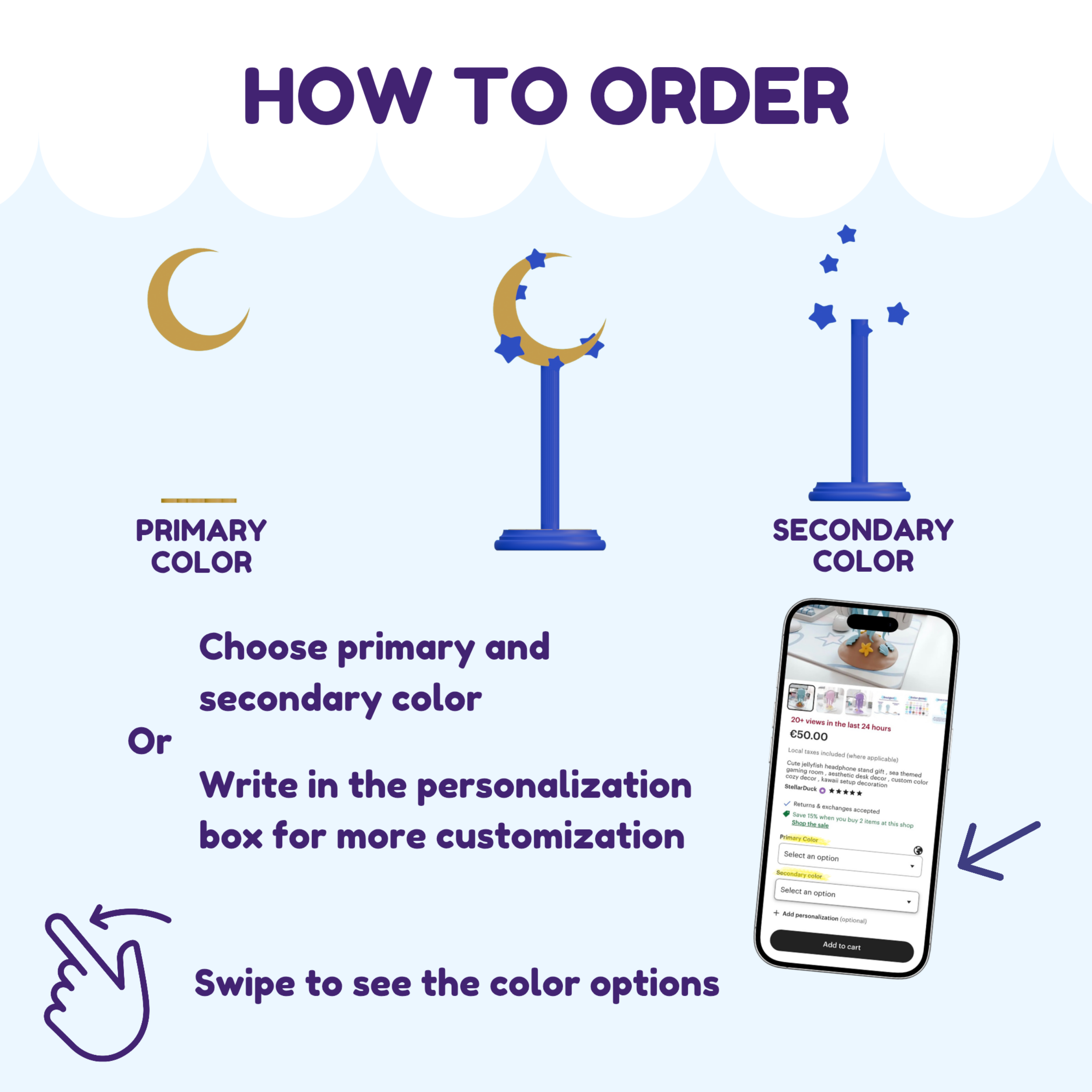 Support pour casque Moon
