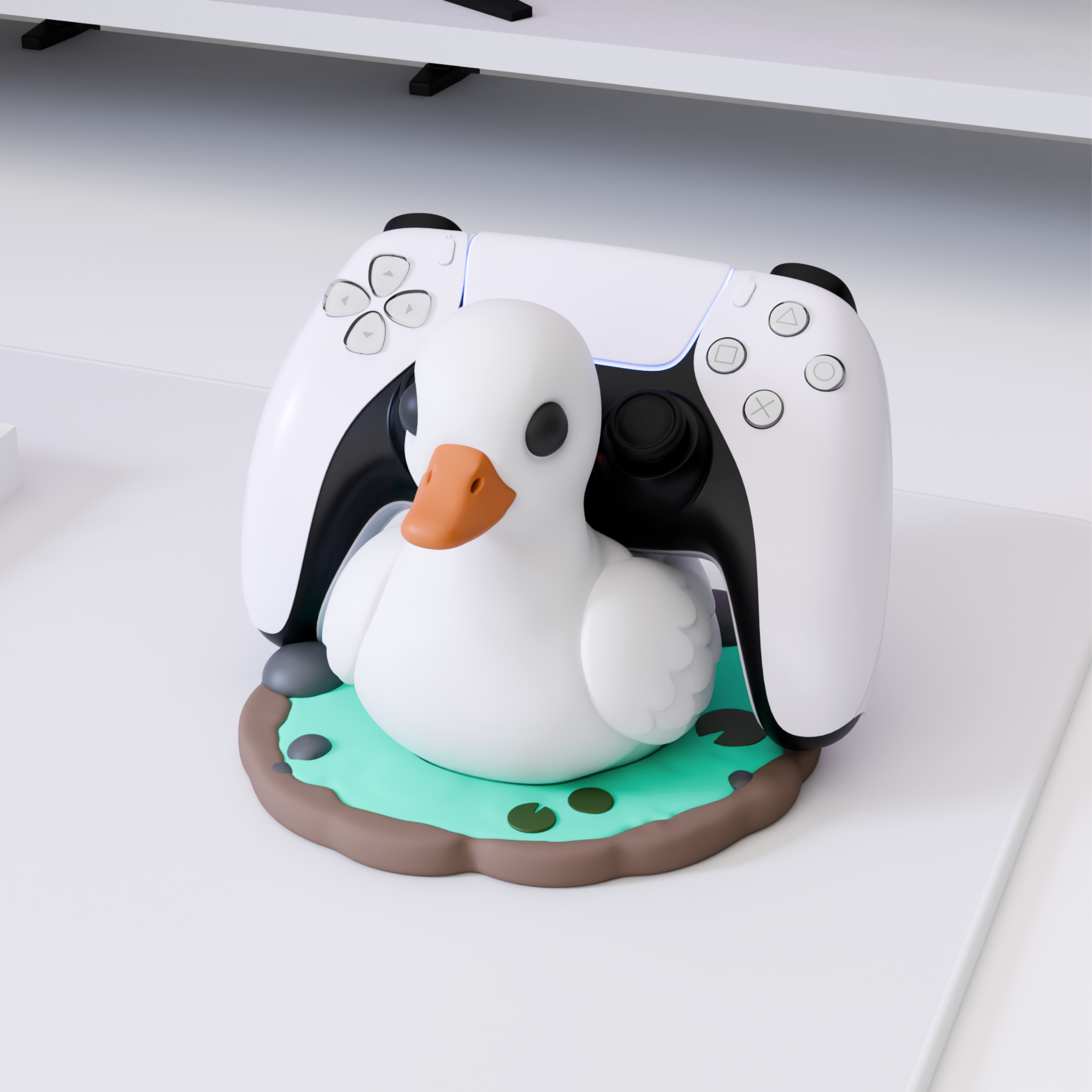 White Duck Controller Stand